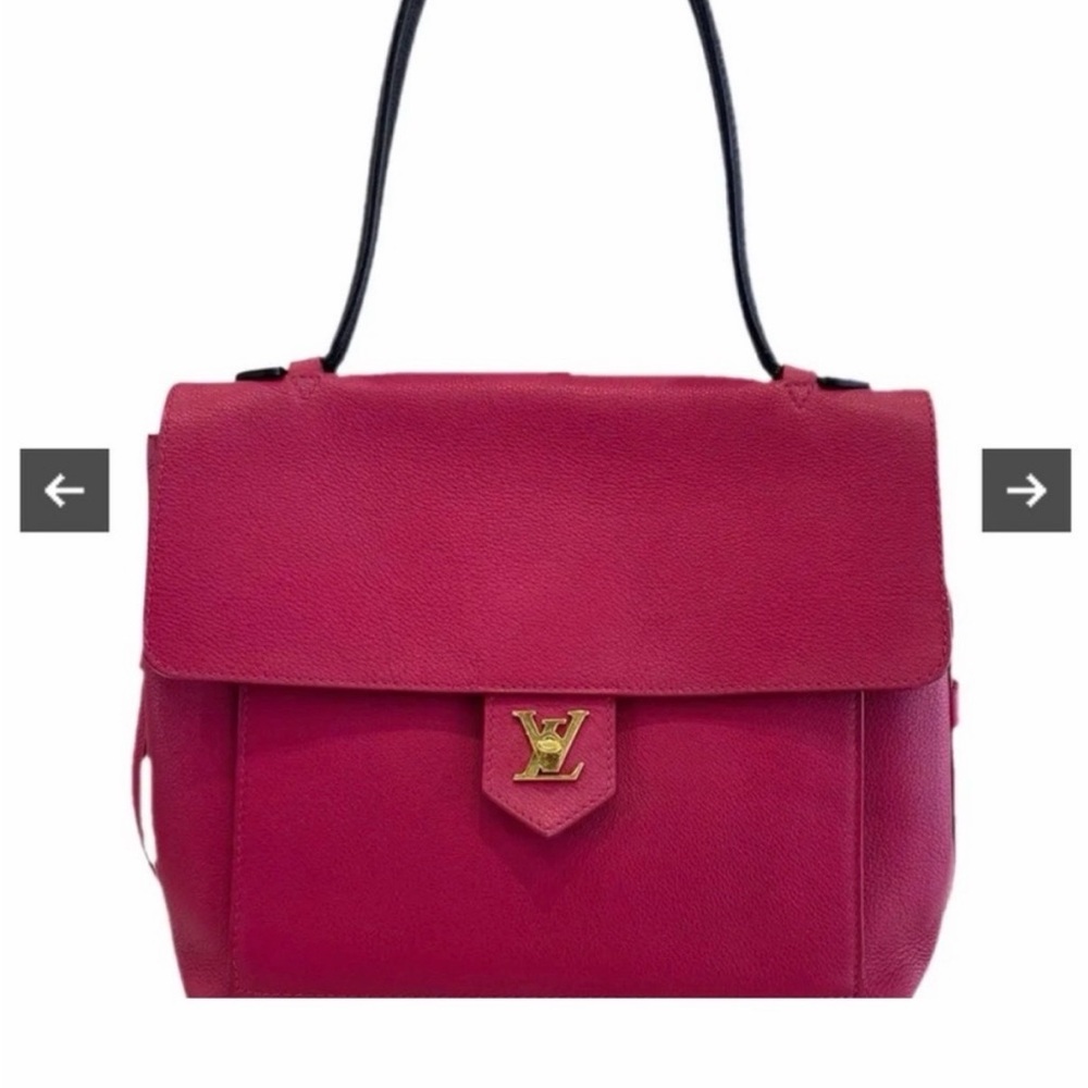 Trade!! Louis Vuitton Lockme PM Fuchsia Leather shoulder bag pink gold purse